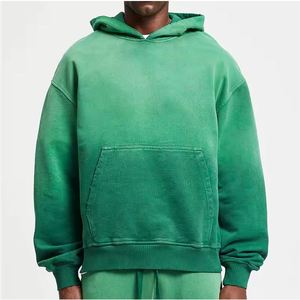 Customized US Size <b>Men's</b> French Terry Fleece <b>Pullover</b> Hoodie 100% Cotton Solid Winter Screen Print Embroidery Logo Hooded - Product Image 4