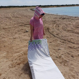 Turkish Cotton <b>Poncho</b> Hooded Colorful Virgo Model Quick Drying Water Absorbent Washable Standard Good Quality Beach Pool Spa - Product Image 1
