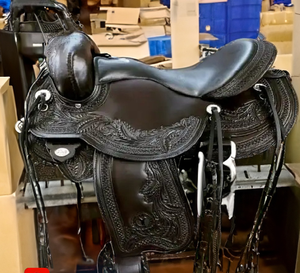 Collar de Pecho y Cabestro para Caballo, Diseño Occidental Inglés, Cuero Genuino Tallado a Mano, Personalizable, para Montar a Caballo - Product Image 3