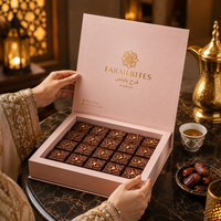 Boîtes à desserts du Moyen-Orient personnalisées AT PACK, boîtes cadeaux de luxe pour chocolats avec design arabe pour cafés et boulangeries