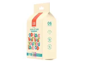 Luck Lady Lingettes humides non tissées en rayonne 100% de haute qualité sans parfum 6 mini sacs de 10 pièces chaque nouveau paquet supérieur pour les soins de la peau - Product Image 3