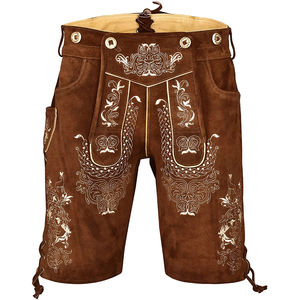 OEM Design Custom Made 100% Real <b>Leather</b> <b>Men</b> Traditional German Bavarian Lederhosen Oktoberfest Trachten Wears Man <b>Trousers</b> - Product Image 6