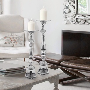 Nouveau design en aluminium brillant bougeoir conception à la main nickelé bougeoir pour salon éclairage décoration - Product Image 1