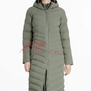 Abrigo largo personalizado para montar a caballo para mujer, OEM, Premium, elástico, Softshell, control de humedad, secado rápido, corte elegante, entrenamiento ecuestre - Product Image 1
