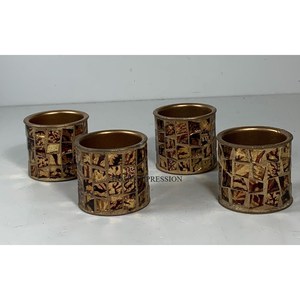 <b>Silver</b> Plated Metal <b>Napkin</b> Ring Eco-Friendly Large Design Table Centerpiece Decoration Indoor Outdoor Parties Giveaways - Product Image 3