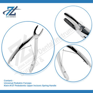 Klein Dental Pediátrico #137 Fórceps de Extracción Pedodóntica Incisivos Superiores Juego Dental Instrumentos Quirúrgicos Fabricante Pakistán - Product Image 4