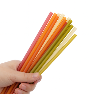 หลอดข้าวสีสันสดใส ย่อยสลายได้ ตัวอย่างฟรี ห่อแยกชิ้น สำหรับน้ำ กาแฟ มิลค์เชค บาร์ เครื่องดื่ม ไม่มีสีสังเคราะห์ - Product Image 3