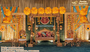 Boda interior Dj fiesta noche escenario decoración boda musulmana Henna función escenario decoración Punjabi boda Mehndi noche escenario conjunto - Product Image 5
