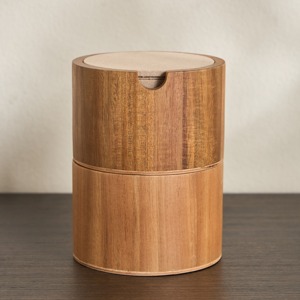 กล่องไม้กลมบางเฉียบเก็บของหรูหราเหมาะสำหรับใส่แหวนสร้อยคอสร้อยข้อมือและเครื่องประดับอย่างมีสไตล์ - Product Image 5