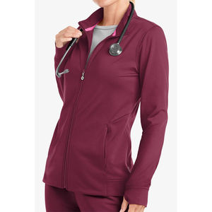 แจ็กเก็ตขัดตัวแขนยาว3กระเป๋าของผู้หญิงน้ำหนักเบามีซิปด้านหน้าอบอุ่น - Product Image 3