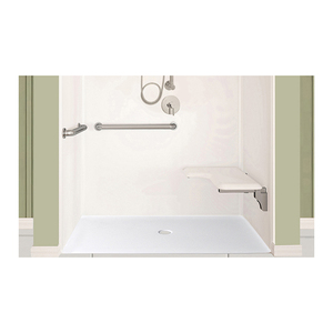 ถาดอาบน้ำแบบตั้งพื้นแบบทันสมัยขนาด62 "X 38" ทรงสี่เหลี่ยมผืนผ้าอะคริลิคสีขาว - Product Image 1