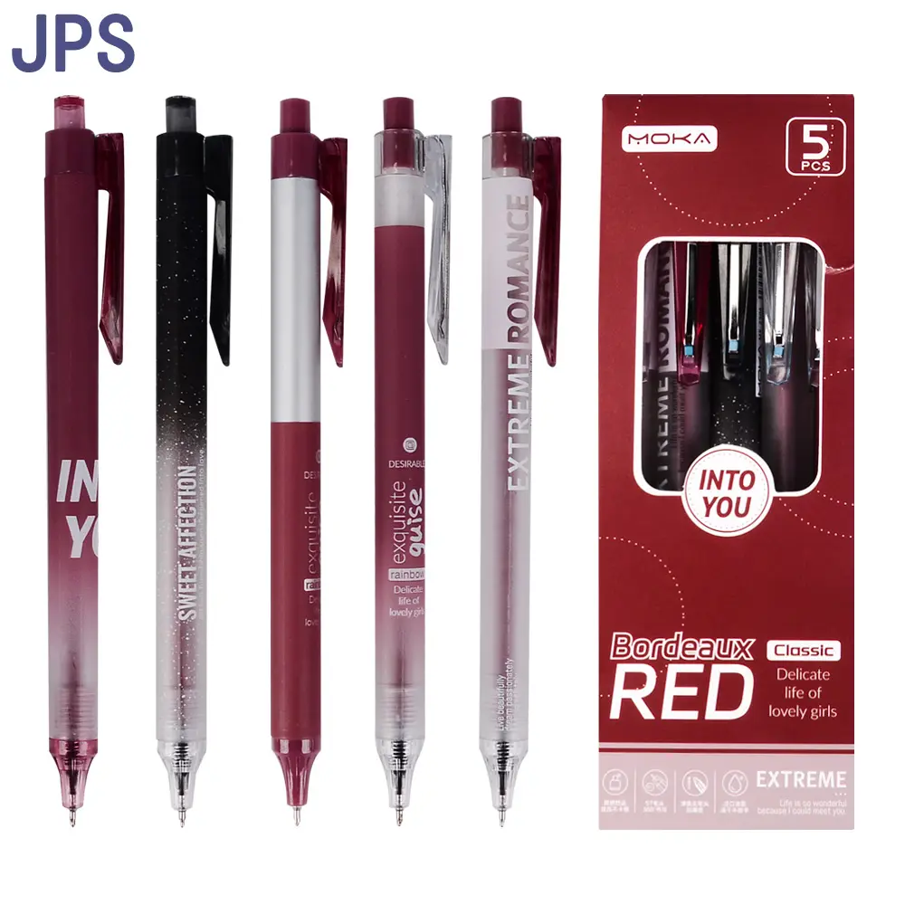 Jps OEM Màu Morandi Tùy Chỉnh Kiểm Tra Tốt 0.5Mm Kẹo Biểu Tượng Tùy Chỉnh Gel Ink Pen Set