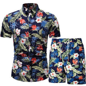 Conjunto Hawaiano estampado para hombre, conjunto de manga corta de verano, camisa Floral informal, traje de dos piezas de playa, nuevo conjunto de moda para hombre - Product Image 4