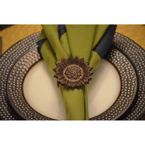 Top Design Soleil Fleur En Forme De Cuivre Serviette Anneau Admirable Qualité Meilleur Cadeau pour Les Fêtes Serviette Anneau Titulaire Meilleure Vente - Product Image 1