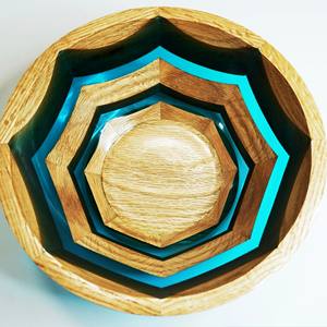 Everyday Bowl Medium Bol en bois de résine et résine fabriqué à la main en ligne au meilleur prix Taille personnalisée fabriquée en Inde - Product Image 3