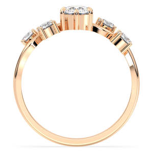 Bague de fiançailles REYES en argent sterling 925, design original, moissanite ronde brillante de 0,79 carat, bijoux étincelants pour femmes - Product Image 6