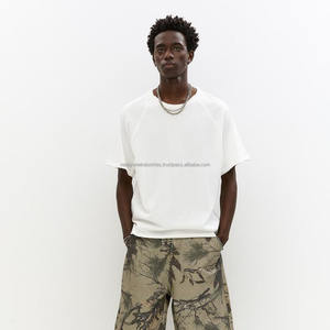 Vente en gros de T-shirts surdimensionnés en coton épais imprimés avec logo personnalisé T-shirts pour hommes - Product Image 3