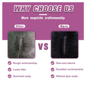 Peluca de pelo sintético para mujer, peluca en capas con flequillo, longitud del hombro de 22 pulgadas, resistente al calor, peluca de aspecto Natural, Marrón degradado - Product Image 5