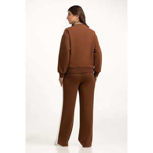 ชุดลำลองแบบเข้าชุด WM-COD-WS25-206 ทรงปกติ แฟชั่นทันสมัย ชุดกีฬาถักนิตติ้งสองชิ้น ไซส์ XXS ชุดเข้าชุด - Product Image 6