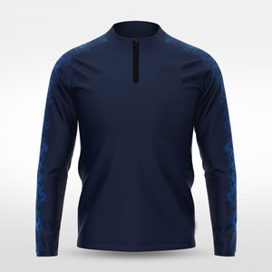 เสื้อสปอร์ตแขนยาวแบบซิป 1/4 สำหรับผู้ชาย แบบกลับด้านได้ เสื้อพูลโอเวอร์สำหรับออกกำลังกาย น้ำหนักเบา เหมาะสำหรับการฝึกซ้อม วิ่ง และกิจกรรมกลางแจ้ง - Product Image 1