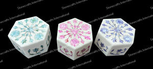 Exporter Quality Handmade Custom Shape Marble Jewellery Box with <b>Mother</b> <b>of</b> <b>Pearl</b> Accents Available at Wholesale Price - Product Image 6