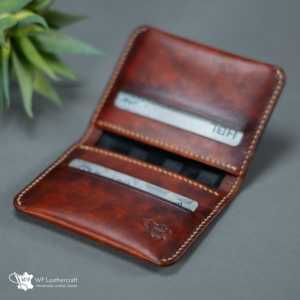 WF Leathercraft No. 85 Slim Ever Credit <b>Card</b> <b>Wallet</b> Handmade Full-grain Vegetable Tan Leather Hand Stitched Fair Trade Made - Product Image 2