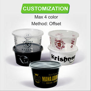 Distribuidor de confianza de cajas de plástico PP reciclado a prueba de fugas para llevar contenedores redondos de alimentos negros/transparentes de 250ml - Product Image 6