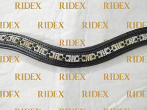 ADEEFA Premium Padded Leather Horse Brow Band Custom Crystal Beaded -Cob-Full-Exfull Customizable Color Direct India Best - Product Image 6