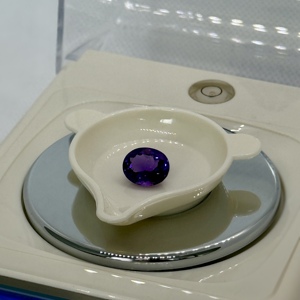 Piedra preciosa suelta facetada de amatista Natural de corte ovalado de alta calidad 3.05cts Nalin Gem International para la fabricación de joyas púrpura - Product Image 2