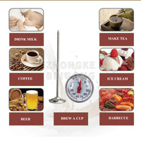 Thermomètre de cuisson pour friture et confiserie avec tige en acier inoxydable - Plage de -10°C à 110°C - Précision de 0,1°C - Garantie 1 an