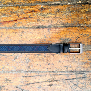 ชุดเดรสหนังควายทางการสีทึบผ้าออกซ์ฟอร์ดหัวเข็มขัดหมุดโลหะผสมสังกะสีผ้ารีไซเคิลคู่หนังแท้ทนทาน35มม. - Product Image 5