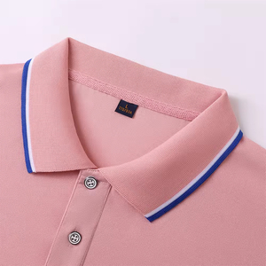 เสื้อยืดโปโลผ้าฝ้ายลำลองสำหรับผู้ชายผ้าสั้นพิมพ์ลายโลโก้ตามสั่ง - Product Image 3