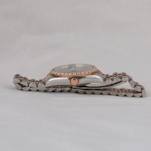 Diamant de laboratoire de luxe personnalisé cadran noir forme ronde seulement lunette automatique montre-bracelet de luxe à l'usure classique - Product Image 6