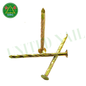 Anillo de acero chapado en amarillo de 1-3/8 pulgadas, clavos de vástago de tornillo liso, cabeza a cuadros resistente al óxido, fábrica de Vietnam, los mejores precios - Product Image 4