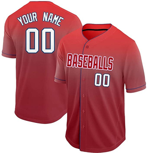 Maillot de baseball personnalisé OEM 100% polyester respirant et cousu avec votre propre design Impression numérique par sublimation - Product Image 2