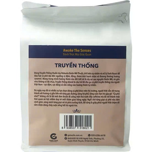 Vietnamese Roasted Coffee <b>Beans</b> 100% Robusta High Quality 250g Bag OEM/ODM Vietnamese Supplier - Product Image 3