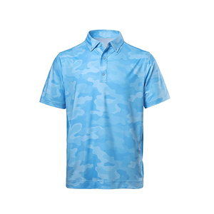 Polo de golf sur mesure 2025 pour hommes Polyester solide imprimé motif Style décontracté bouton décoration grande taille à manches courtes - Product Image 2
