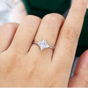 Anillo de boda de compromiso de corte Marquesa de Plata de Ley 925 de lujo personalizado VVS Moissanite diamante chapado en oro anillo de dedo del pie de moda regalo - Product Image 3