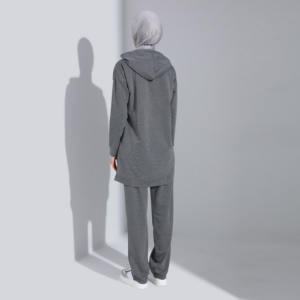 Survêtement décontracté musulman de style simple Dernières ventes Vêtements islamiques deux pièces Survêtement personnalisé - Product Image 4