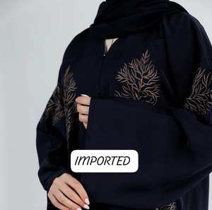 Vêtements islamiques traditionnels musulmans élégants et modestes pour femmes, brodés de fantaisie, Abaya Style Dubaï-Accessoire inclus - Product Image 3