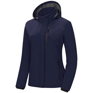Veste Softshell Femme en Gros – Légère, Imperméable, Doublée Polaire, à Capuche, Coupe-Vent Chaud - Product Image 3