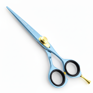 Ciseaux de coiffure professionnels en acier inoxydable noir de 5,5 pouces, ciseaux de beauté à lame droite, ciseaux à cheveux tranchants - Product Image 1