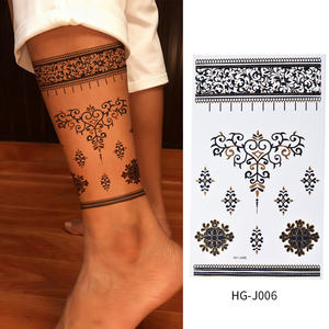 Hot New Or Métallique Chaîne Bracelet <span class=keywords><strong>Tatouage</strong></span> Autocollants pour Femmes Étanche Feuille <span class=keywords><strong>Bijoux</strong></span> <span class=keywords><strong>Bras</strong></span> Poignet Corps Art Décoration - Product Image 2