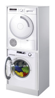 Meuble de rangement pour sèche-linge en aggloméré PVC de style moderne, fabriqué en Italie, avec panier à linge rectangulaire anti-détergent 70x60x179cm, produit phare