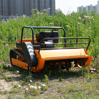 Robot Pemotong Rumput Remote Control Eropa, Murah, Efisiensi Pemotongan Tinggi untuk Rumput Rumah