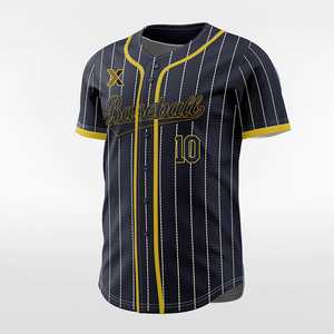 <b>Baseball</b> Jersey Manufacturer Denim Soft-touch Fabric Custom Men's - Product Image 4
