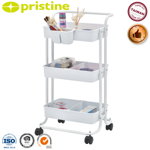 Estante de almacenamiento para el hogar, fabricante de Taiwán, almacenamiento para el hogar, hogar, bricolaje, 3 niveles, Metal resistente rodante, nueva herramienta de utilidad para coche - Product Image 2