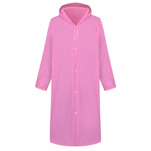 Chubasquero para hombre con capucha Revestimiento de PU puro hecho con poliéster Chaquetas de lluvia largas Chubasquero transpirable ligero - Product Image 2