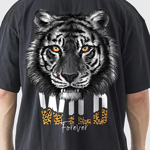 Venta al por mayor de gran tamaño de la camiseta Drop Shoulder Plain 100% algodón de impresión gráfica personalizada Casual Streetwear Tee - Product Image 4