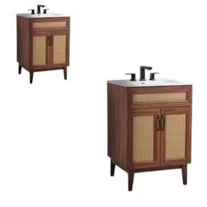 Lavabo de baño de madera maciza de teca con gabinete de almacenamiento Calidad superior a precio al por mayor Originario de Indonesia - Product Image 2